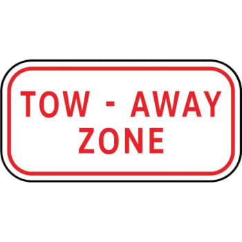 Image for HY-KO "Tow - Away Zone" Sign, 12" x 6" Heavy Duty Aluminum from HD Supply