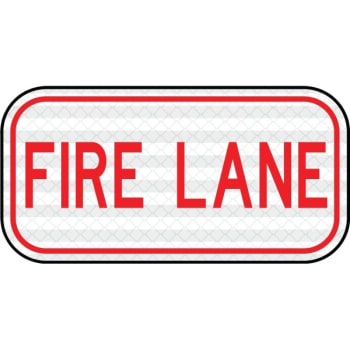 HY-KO "Fire Lane" Sign, 12" x 6" Reflective Heavy Duty Aluminum