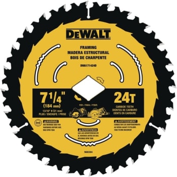Image for Dewalt Series 20 7-1/4" 24-Tooth Carbide Tipped Blade from HD Supply
