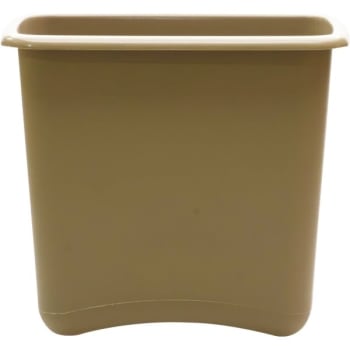 Image for Wescon Lancaster 12 Quart Beige Rectangular Plastic Wastebasket, Case Of 12 from HD Supply