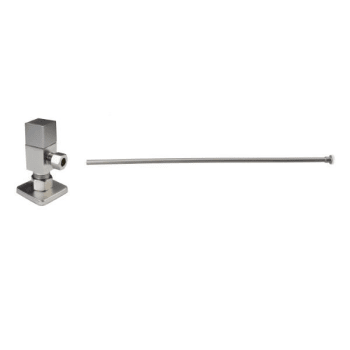 Image for Westbrass D105qst-07 Brass Toilet Kit 1/4-Turn Square Angle Stop 1/2 In. from HD Supply