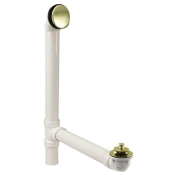 Image for Westbrass Illusionary Overflow 12 In. And 4 In. Sch. 40 Pvc Bath Polished Brass from HD Supply