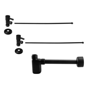Image for Westbrass Lavatory Kit Brass Flat Trap With 1/4-Turn Valves And Risers from HD Supply
