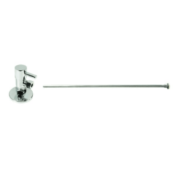 Image for Westbrass D105qrt-05 Brass Toilet Kit 1/4-Turn Round Angle Stop Polished Nickel from HD Supply