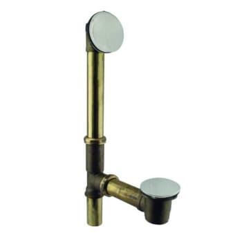 Image for Westbrass Illusionary Overflow, Tip Toe Bath Drain, 14 In. Make-Up, 17 Gauge from HD Supply