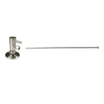 Image for Westbrass D105qrt-07 Brass Toilet Kit 1/4-Turn Round Angle Stop Satin Nickel from HD Supply