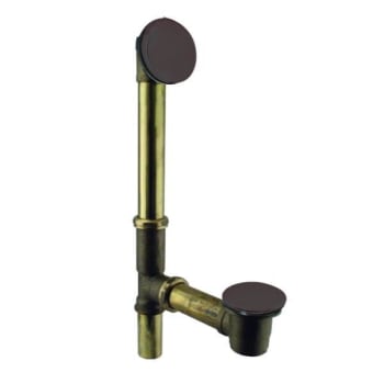 Westbrass Illusionary Overflow With Tip Toe Bath Drain, 14 In. Make-Up, 17 Ga