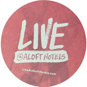 Sonoco® Aloft Hotels Coaster Round 4 Inch Live, Case Of 5000