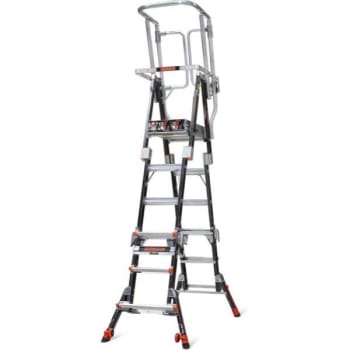 Image for Little Giant Ladders Compact Cage, 4'-6' Fiberglass Adjustable Elevated Platform from HD Supply