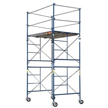 Image for Metaltech 10 Ft. X 5 Ft. X 7 Ft. Safer Stack, 2 Story Rolling Scaffold Tower from HD Supply