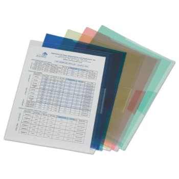 Image for Skilcraft Poly Project Translucent File Jacket, Letter, Assorted, Package Of 5 from HD Supply