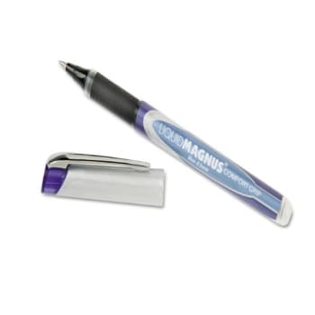 Skilcraft Liquid Magnus Stick Roller Ball Pen, 0.5mm, Blue Ink, Package Of 4