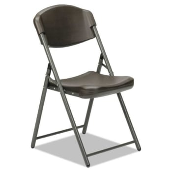 Image for Skilcraft Folding Chair, Espresso Seat/espresso Back, Gray Base, Package Of 4 from HD Supply