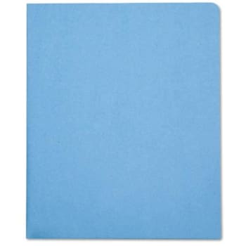 Image for SKILCRAFT Double Pocket Portfolio, Letter Size, Light Blue, Box Of 25 from HD Supply