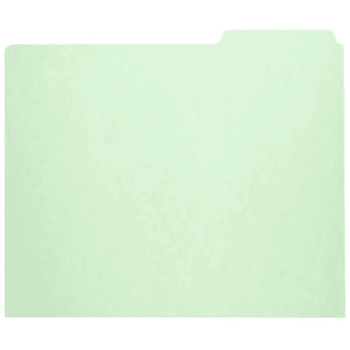 Image for Skilcraft File Guide Card, 3-Tab, 11.75 X 10, Light Green, 1 Set from HD Supply