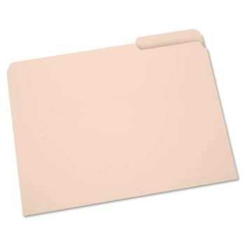 SKILCRAFT Manila File Folder, 1/3-Cut Tabs, Letter Size, Pack Of 100