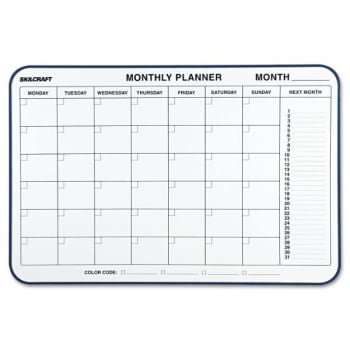 Image for Skilcraft Quartet 1-Month Cubicle Calendar Board, 24 X 36 from HD Supply