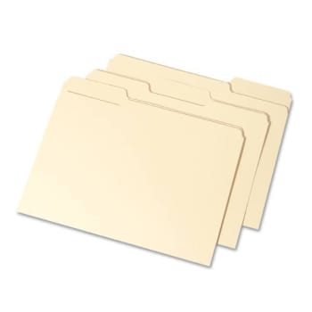 Image for Skilcraft Manila Interior Height Folders, 1/3-Cut Tabs, Letter Size, Pack Of 100 from HD Supply