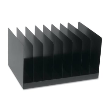 Image for SKILCRAFT Vertical Desk File, 8 Sections, Letter Files, 14.25 X 11 X 8, Black from HD Supply