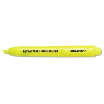 Image for Skilcraft Retractable Highlighter, Chisel Tip, Yellow, Pack Of 12 from HD Supply