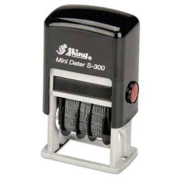 Image for Skilcraft Self Inking Line Dater, Red from HD Supply