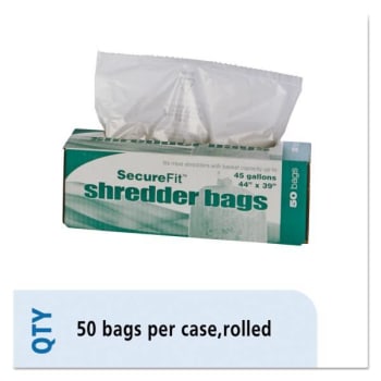 Image for Skilcraft Heavy-Duty Shredder Bags, 45 Gal Capacity, Pack Of 50 from HD Supply