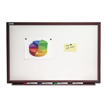 Image for Skilcraft Quartet 36 X 24 In. Whiteboard (Brown/mahogany) from HD Supply