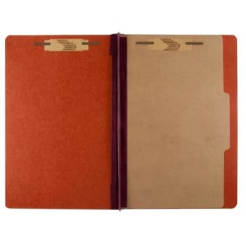 SKILCRAFT Classification Folder, 2 Dividers, Legal Size, Earth Red