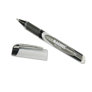 Skilcraft Liquid Magnus Stick Roller Ball Pen, 0.7mm, Black Ink, Package Of 4