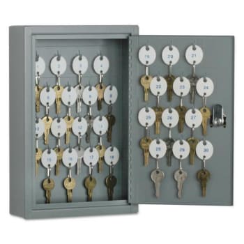 Skilcraft Locking Key Cabinet, 30, 8w X 2 5/8d X 12 1/4h, Gray