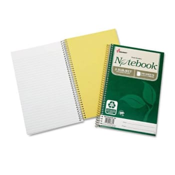 SKILCRAFT Recycled Notebook, 3, College, Green 9.5 X 6, 150 Sheets, Package Of 3