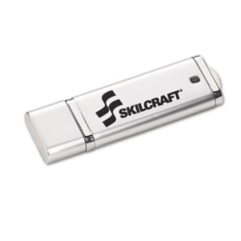 Image for Skilcraft Ultra-Slim Flash Drive, 4 Gb, Silver from HD Supply
