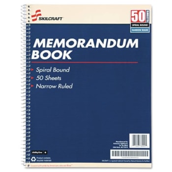 Image for SKILCRAFT Memorandum Book, College, 11 X 8.5, White, 50 Sheets, Package Of 12 from HD Supply