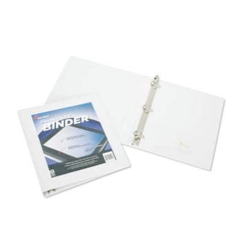 Image for Skilcraft Framed Slant-D Ring View Binder, 3 Rings, 1 Capacity, 11 X 8.5, White from HD Supply