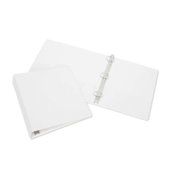 Image for Skilcraft Round Ring View Binder, 3 Rings, 1 Capacity, 11 X 8.5, White from HD Supply