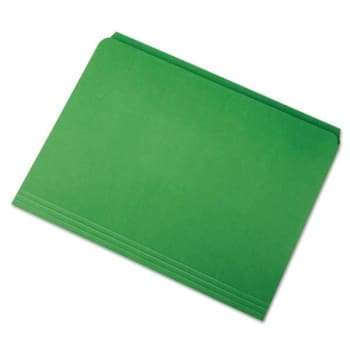 Image for Skilcraft Straight Cut File Folders, Straight Tab, Letter, Green, Pack Of 100 from HD Supply