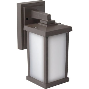 Liteco 1 Light Outdoor Wall Lantern Fixture W/ Frosted Lens (Bronze)
