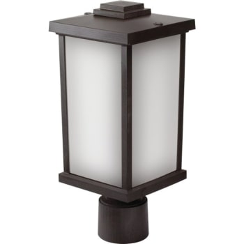 Liteco Polymer Rectangular Post-Top Fixture w/ Frosted Lens