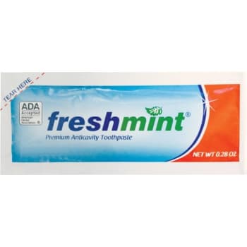 Freshmint® Ada Premium Anticavity Fluoride Toothpaste Packet, Case Of 250