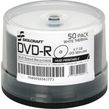 Image for Skilcraft Laser Printable Dvd-R, Package Of 50 from HD Supply