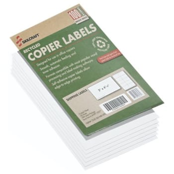 Image for Skilcraft Recycled Copier Labels, Copiers, 2 X 4.25, White, 10/Sheet, 100 Sheets from HD Supply
