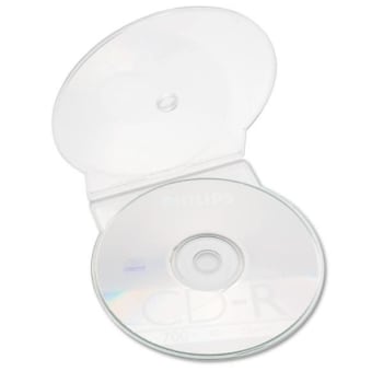 Skilcraft C-Shell Cd Cases, Plastic, Clear, Package Of 25