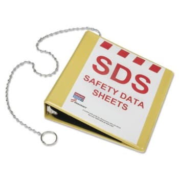 SKILCRAFT Global Harmonized System Safety Data Binder, 3, 2, 11 X 8.5, Yellow
