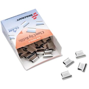 Image for Skilcraft Clam Clip Refill, Small No. 2, Silver, Box Of 50 from HD Supply
