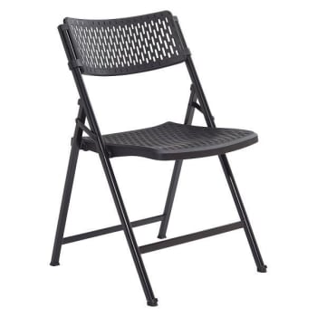 Image for National Public Seating® Air Flex Series Poly Folding Chair, Black, Package Of 4 from HD Supply