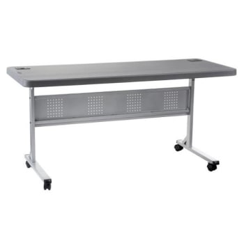 Image for National Public Seating® 24 x 60" Flip-N-Store Training Table In Charcoal Slate from HD Supply