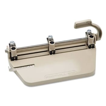 Image for Skilcraft Adjustable Medium-Duty Three-Hole Punch, 1/4 Holes, Beige from HD Supply