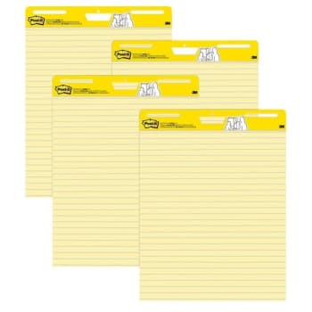 Image for Post-It® Yellow Ruled Super Sticky Easel Pad 25" x 30", Package Of 4 from HD Supply