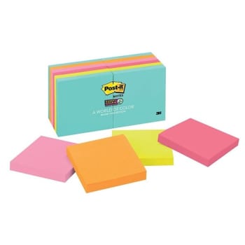 Image for Post-It® Miami Super Sticky Notes 3" x 3", Package Of 12 from HD Supply
