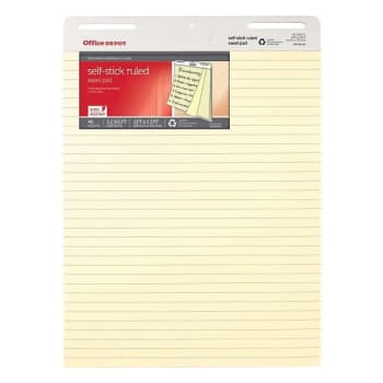 Image for Office Depot® Brand Yellow Bleed Resistant Self-Stick Easel Pads 25x30" (2-Pack) from HD Supply